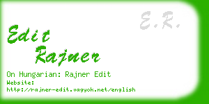 edit rajner business card